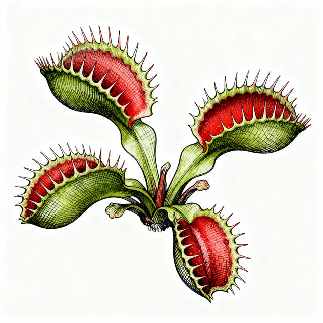 Venus Flytrap Drawings - AI Generated Art gallery