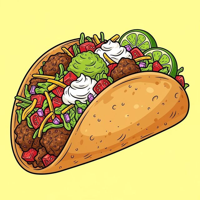 Generate a Taco Drawing With AI gallery