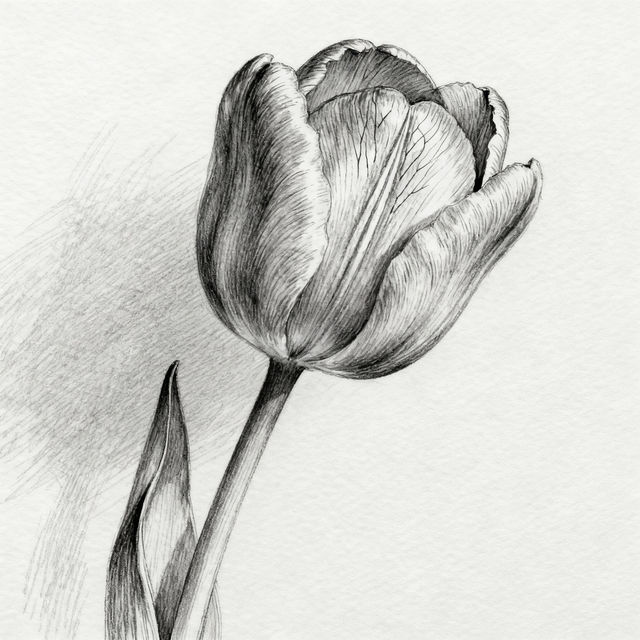 Drawing Tulip - AI Art gallery