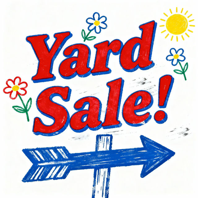 Yard Sale Sign Images - Made With AI gallery