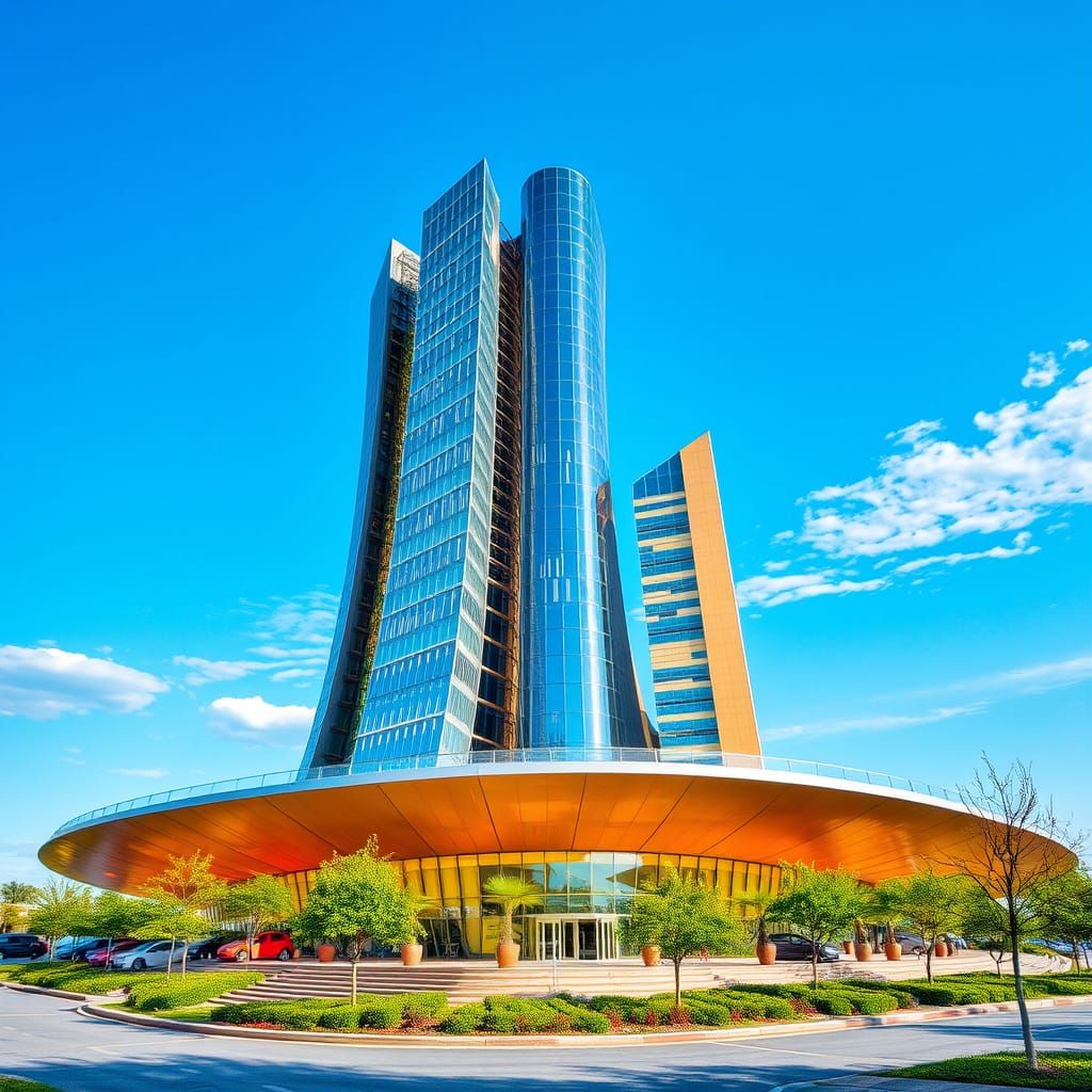 Abstract Futuristic Building Design