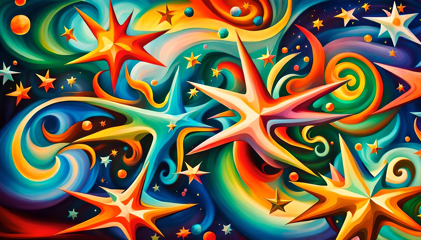 Vivid Swirling Stars in Electromagnetic Plasma Maelstrom