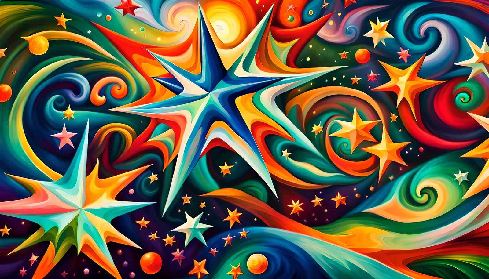 Swirling Newborn Stars in Iridescent Plasma Maelstrom