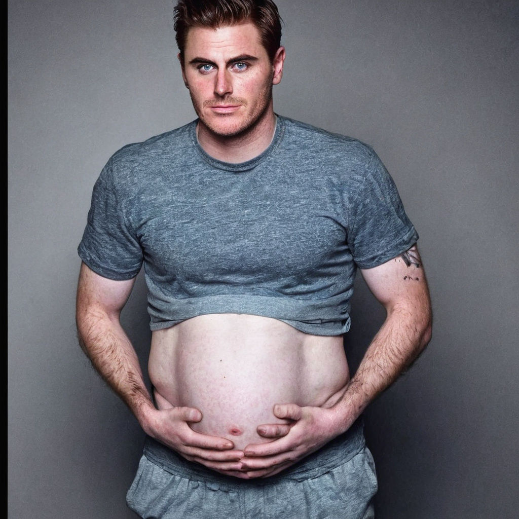 Pregnant Man Shows Off Growing Belly to Adoring Fans