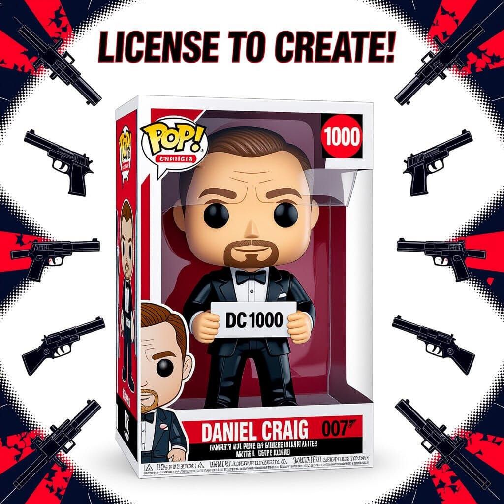 Hyperrealistic James Bond Funko Pop Action Figure