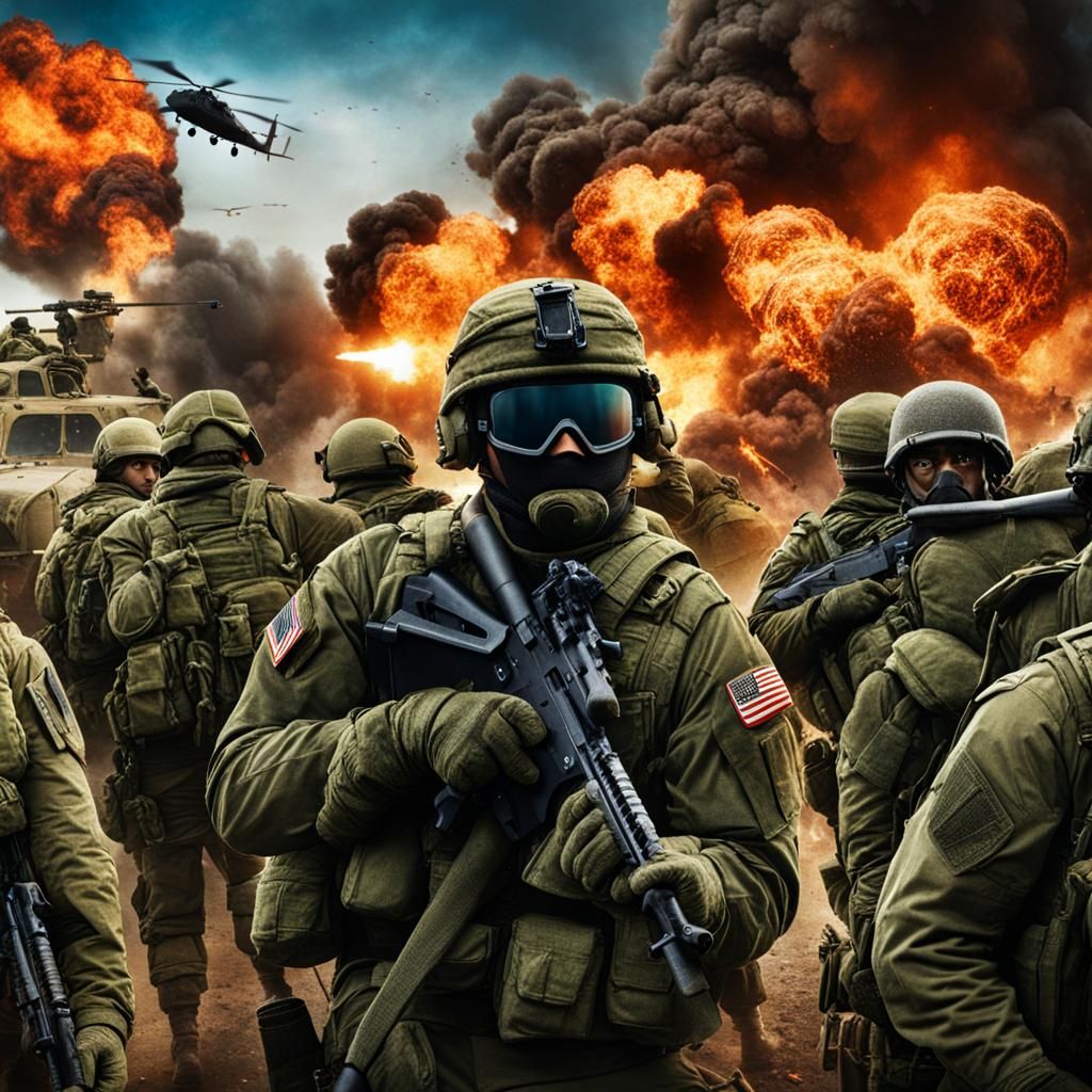 Concept Art for a Futuristic Global Conflict Scene