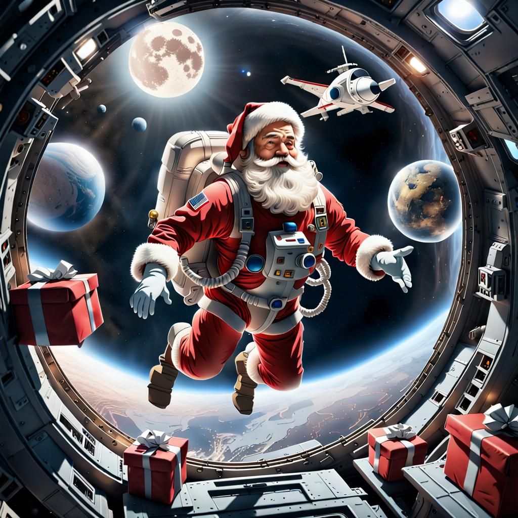 Life In A Spaceship, Santas Workshop In Space
