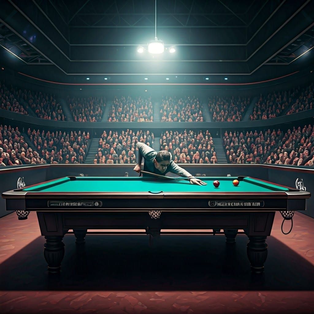 Fantastical Pool Player in Arena, Unreal Engine 5