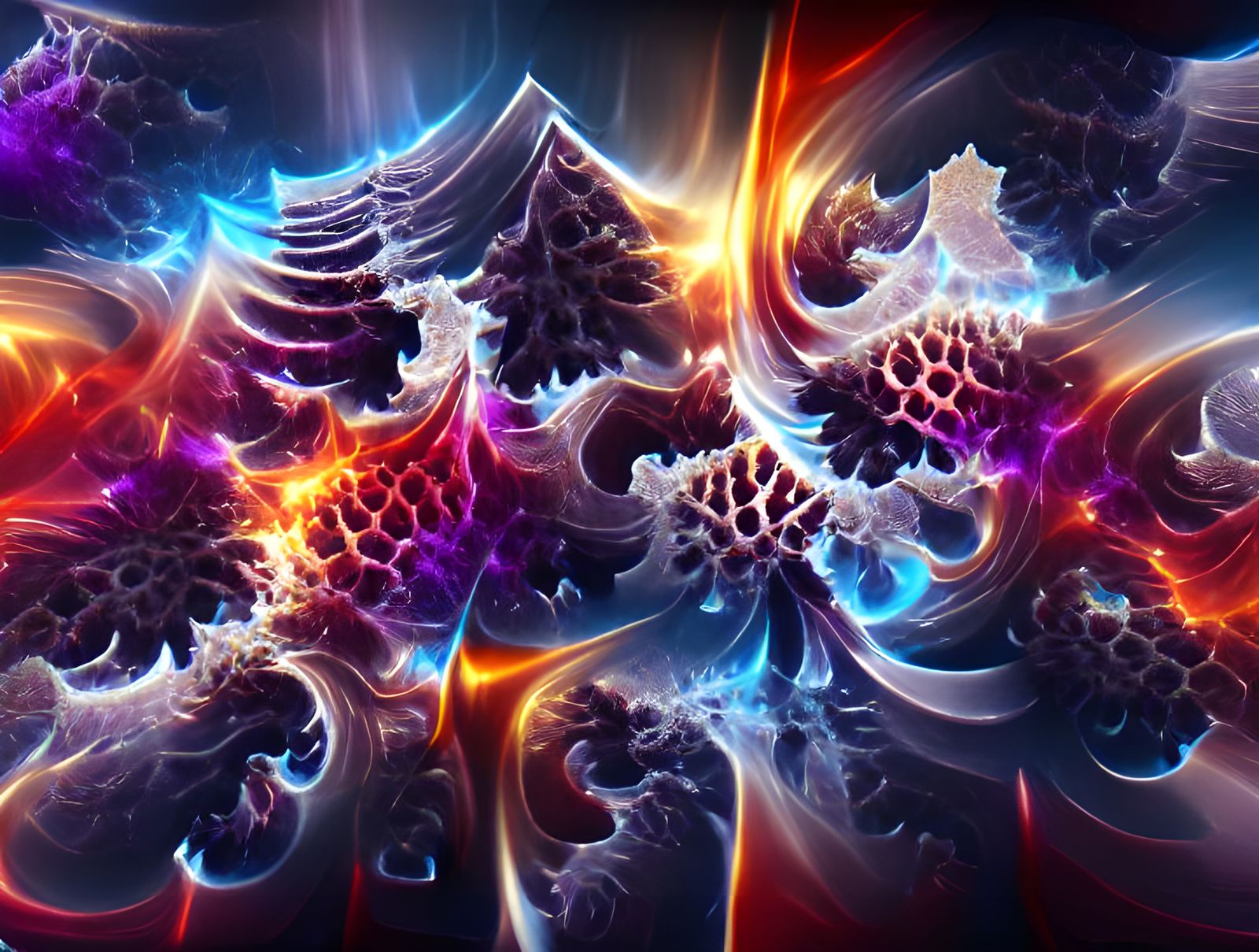 Vibrant 4D Fractal Landscape in 4K Detail