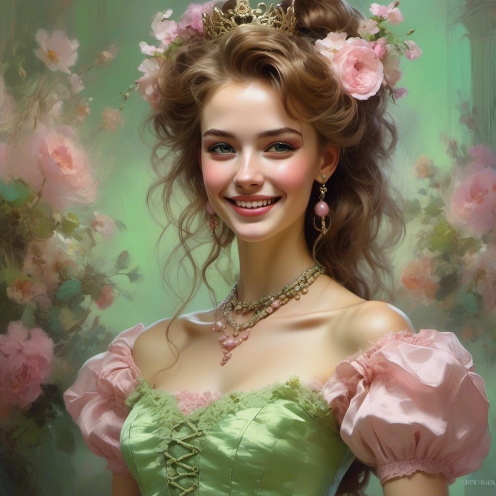 Ethereal Punk Queen with Pastel Splendor