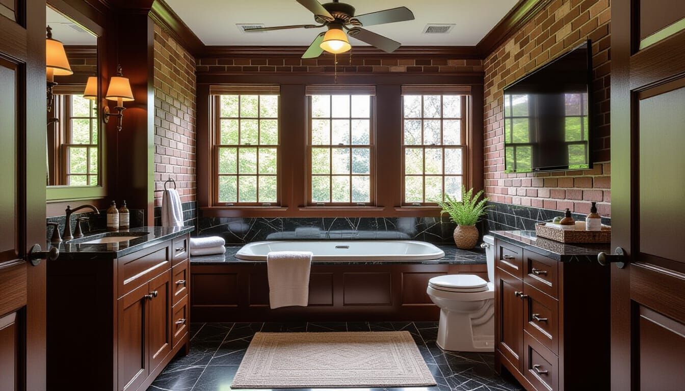 Victorian Bathroom Oasis with Lush Views