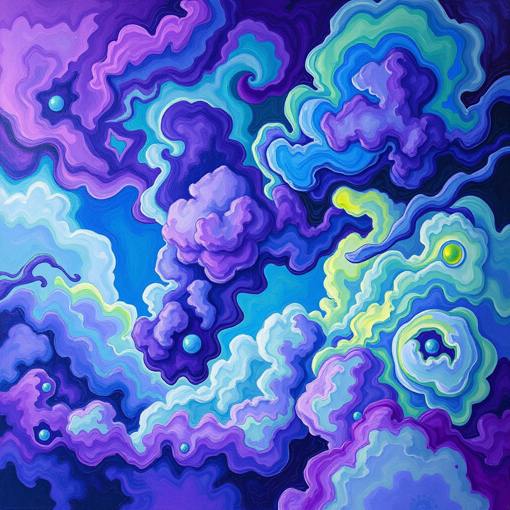 Ethereal Surreal Dreamscape in Abstract Expressionist Style