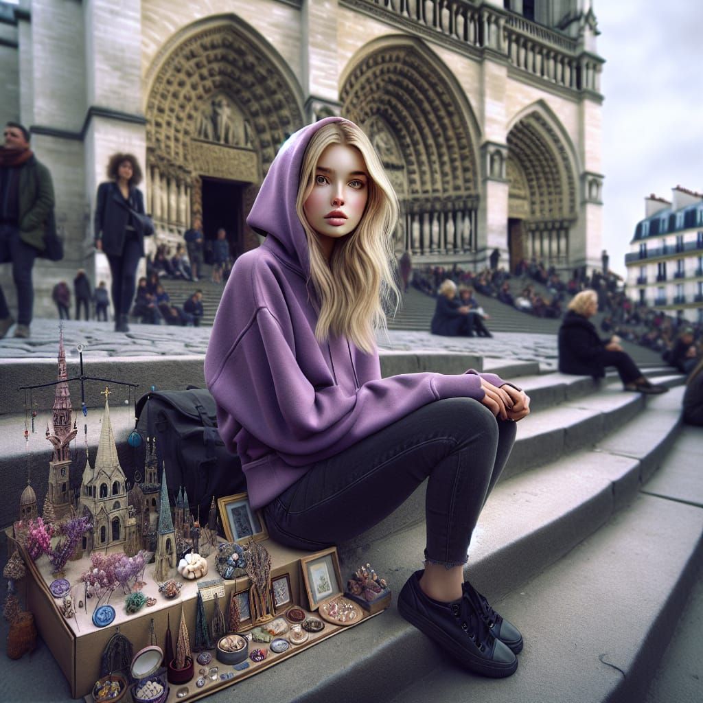 Enchanting Parisian Market Scene at Sacre-Coeur