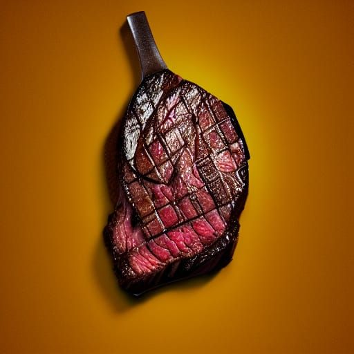 Sizzling Steak Concept Art in Vibrant Digital Style