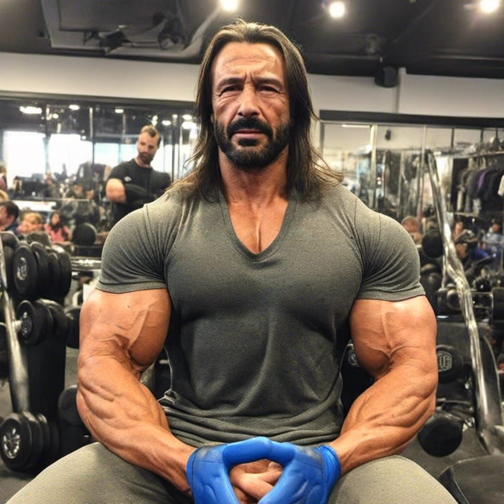 Bodybuilder in Competition Pose with Definition