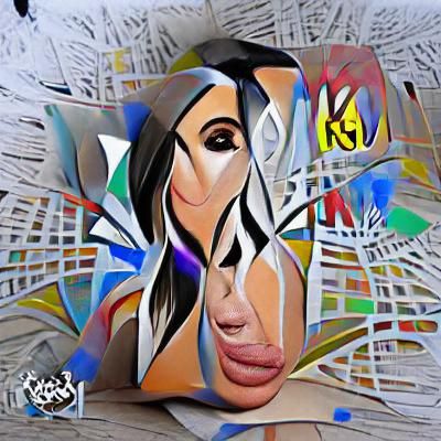 Vibrant Abstract Art in the Style of Maximalist Picasso
