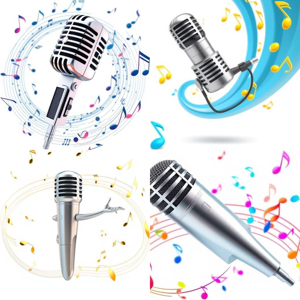 Dancing Wireless Microphone in Vibrant Metallic Style