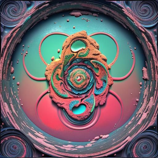 Vibrant Fractal Meltdown in Photorealistic 3D