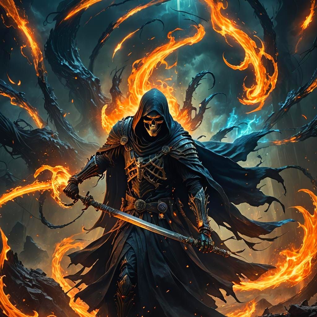 Epic Grim Reaper Concept Art in Unreal Engine 5