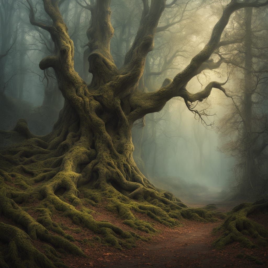 Surreal Tree Trunk Expresses Eerie Wonder