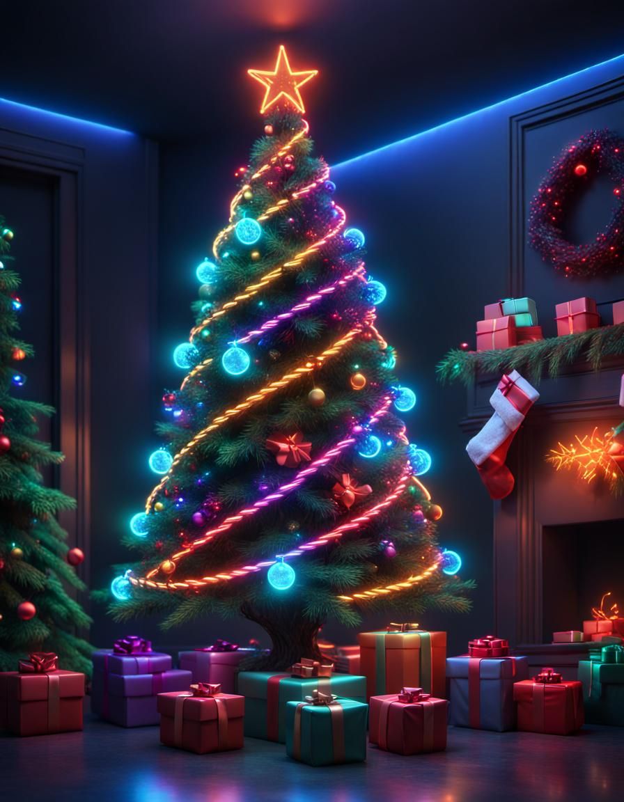 Neon Christmas Tree