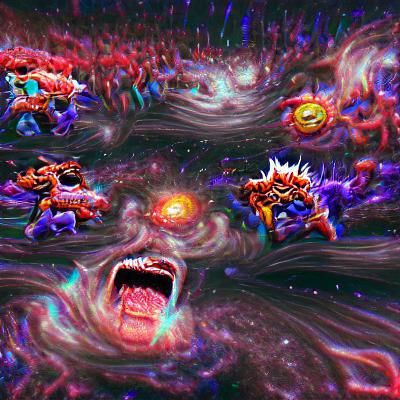 Cosmic Fury Unleashed in Dark Fantasy Art