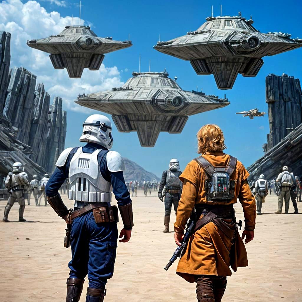 Galactic Space Opera in a Futuristic Aesthetic