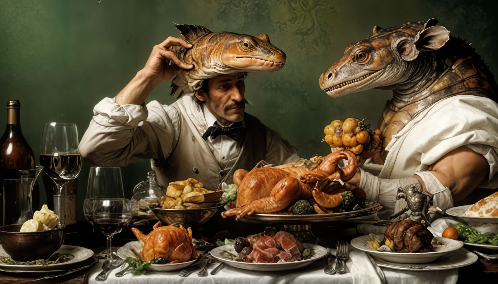 Sous chef currying favor with a picky client...