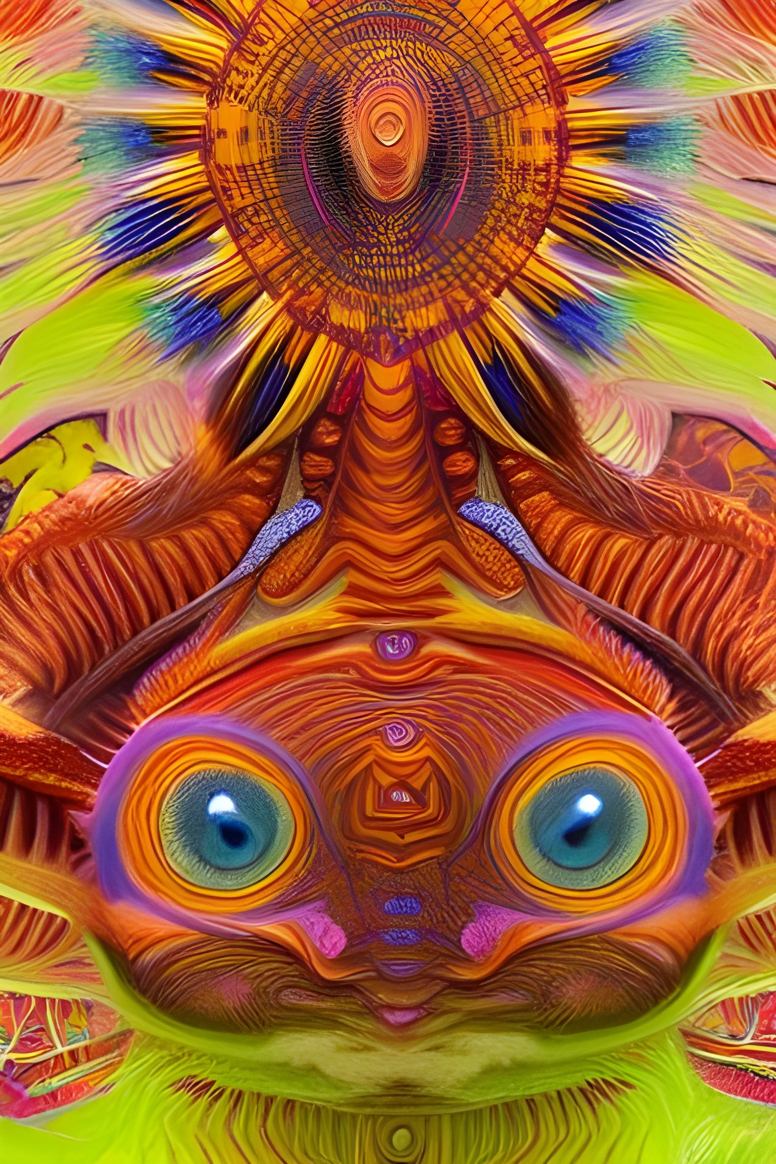 Mystical Amazonian Spirit Guide in Psychedelic 8K