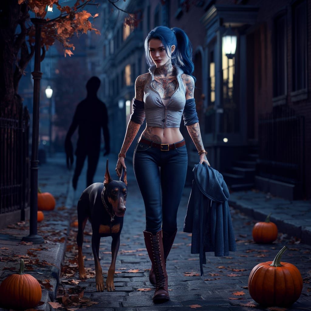 Ethereal Evening Encounter in a Haunted Boston Neighborhood