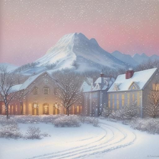 Ethereal Pastel Winter Wonderland Masterpiece