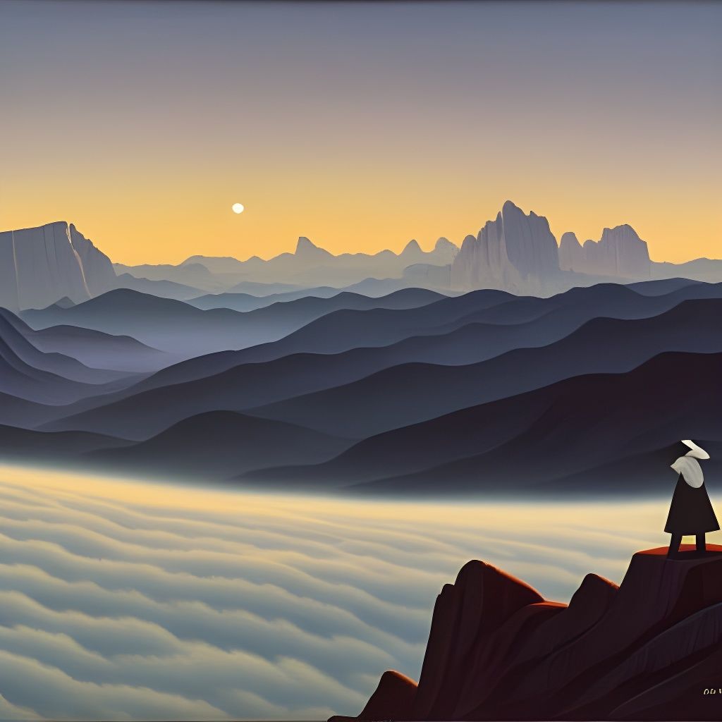 Wanderer Above the Sea of Fog: Group of Seven Style