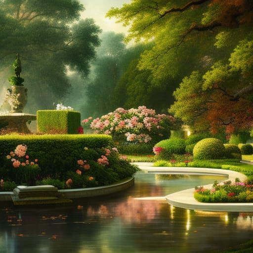 Dream garden, oil canvas