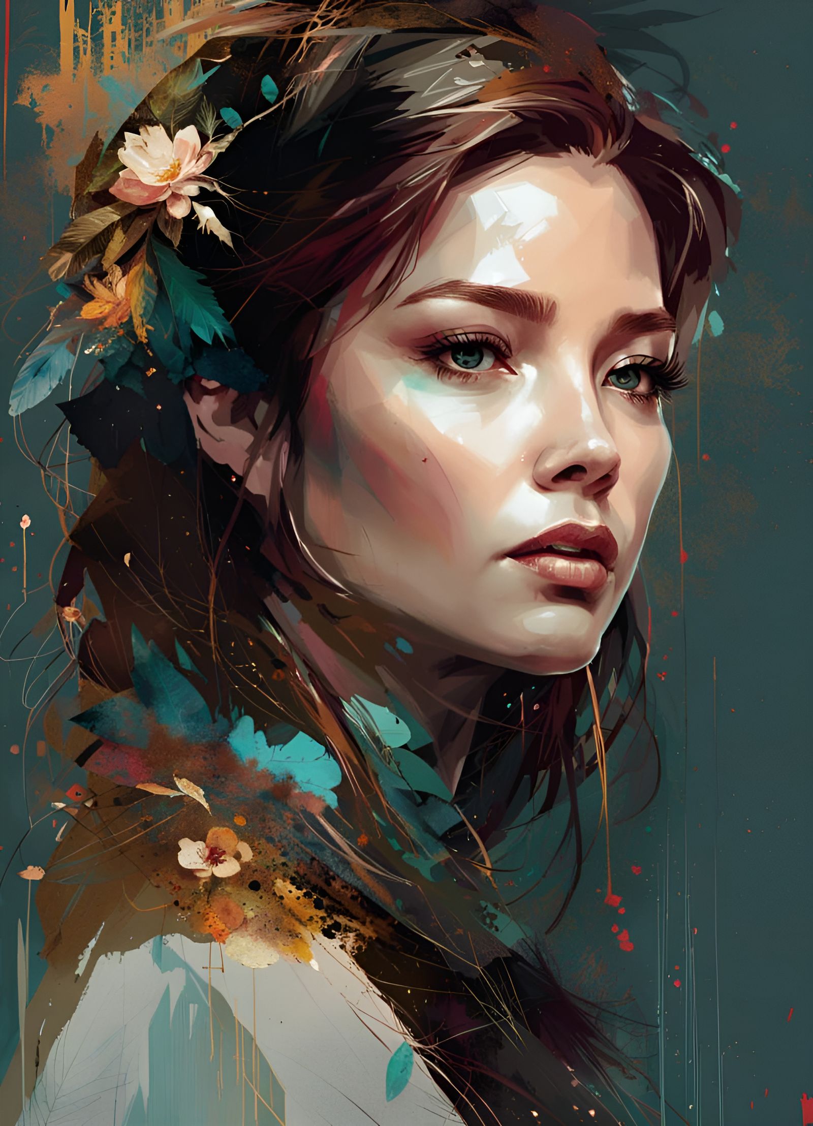 Gorgeous Princess Belle Portrait with Shiny Aura