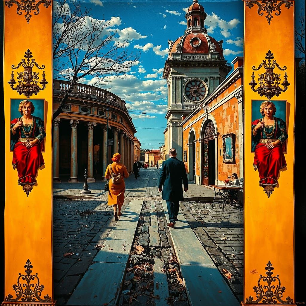 Hyperrealistic Fusion of Romanticism and Baroque