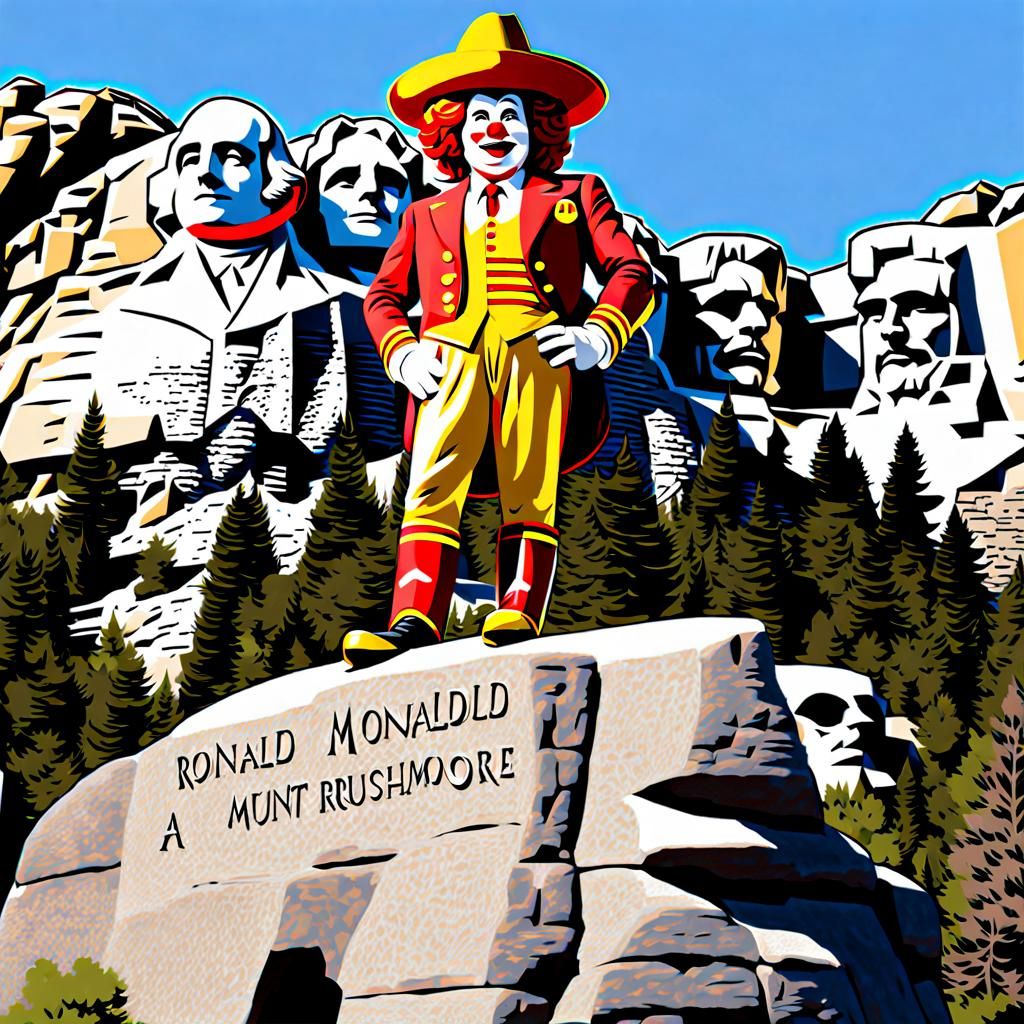 Ronald McDonald as a US National Monument Figure