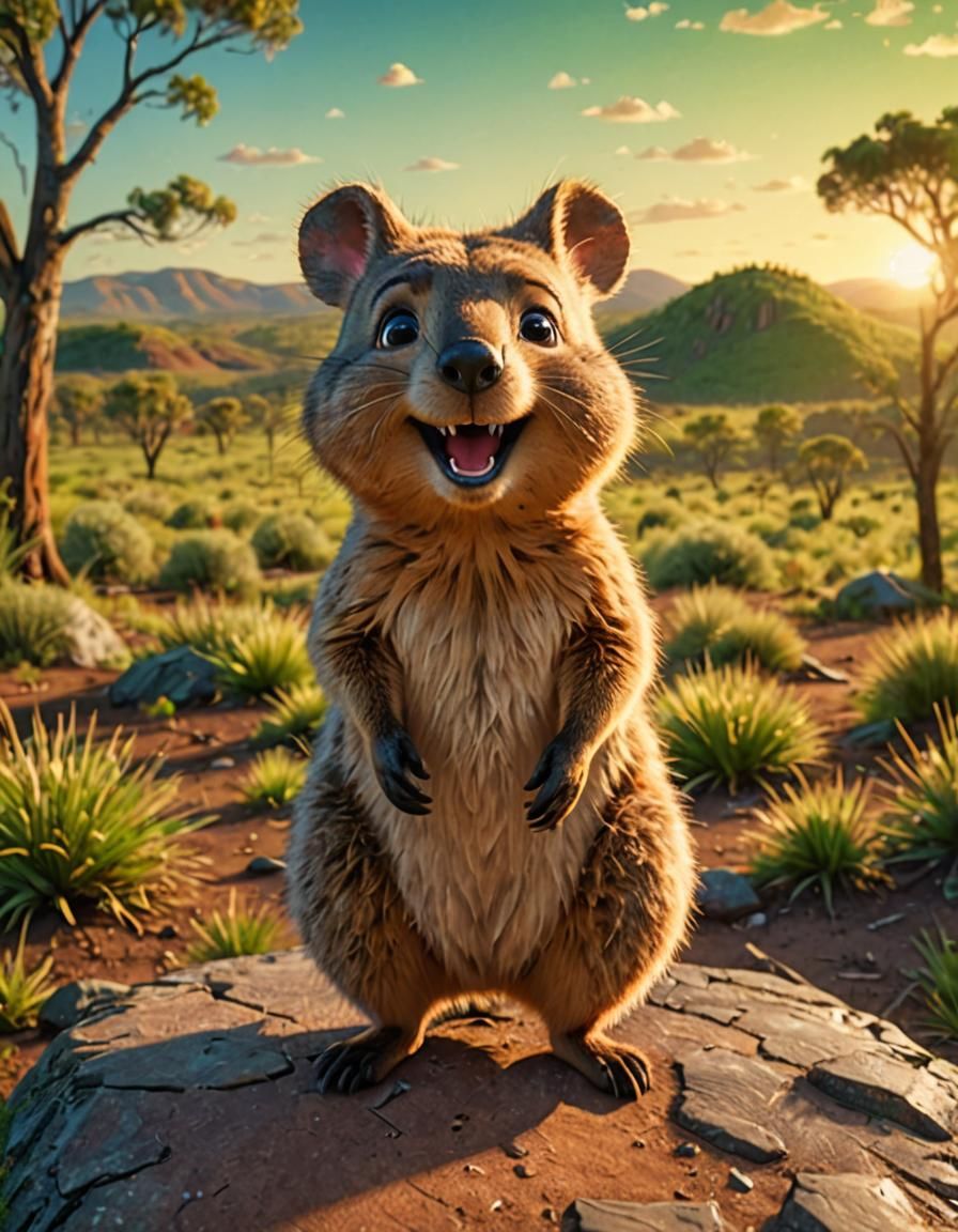 Smiling quokka