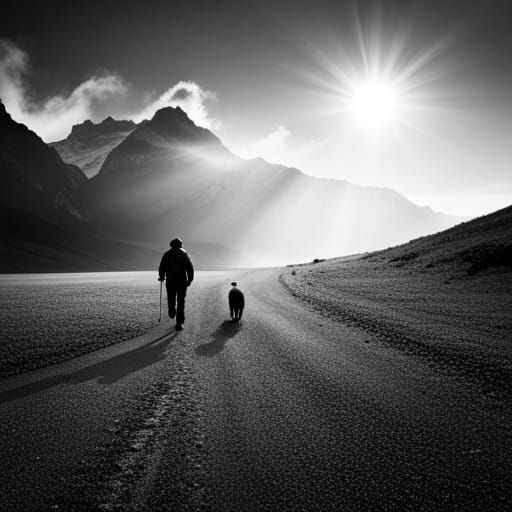 Couple Strolling Under Bright Sunny Skies