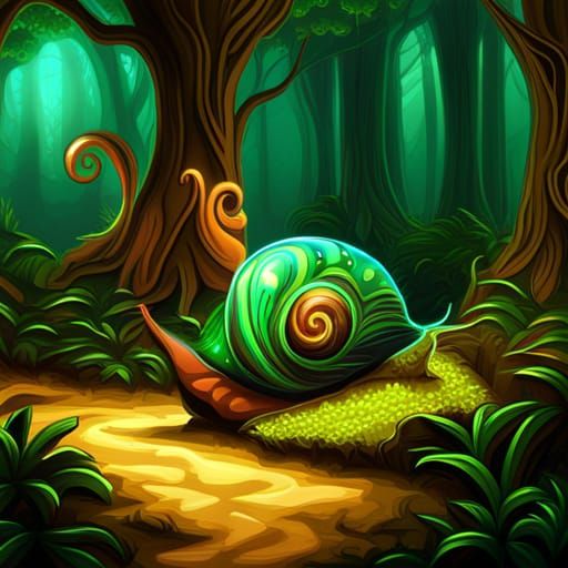 Electric Dreams in Luminous Verdant Realm