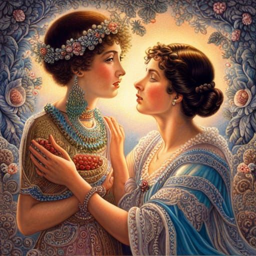 Playful Teasing Between Two Women