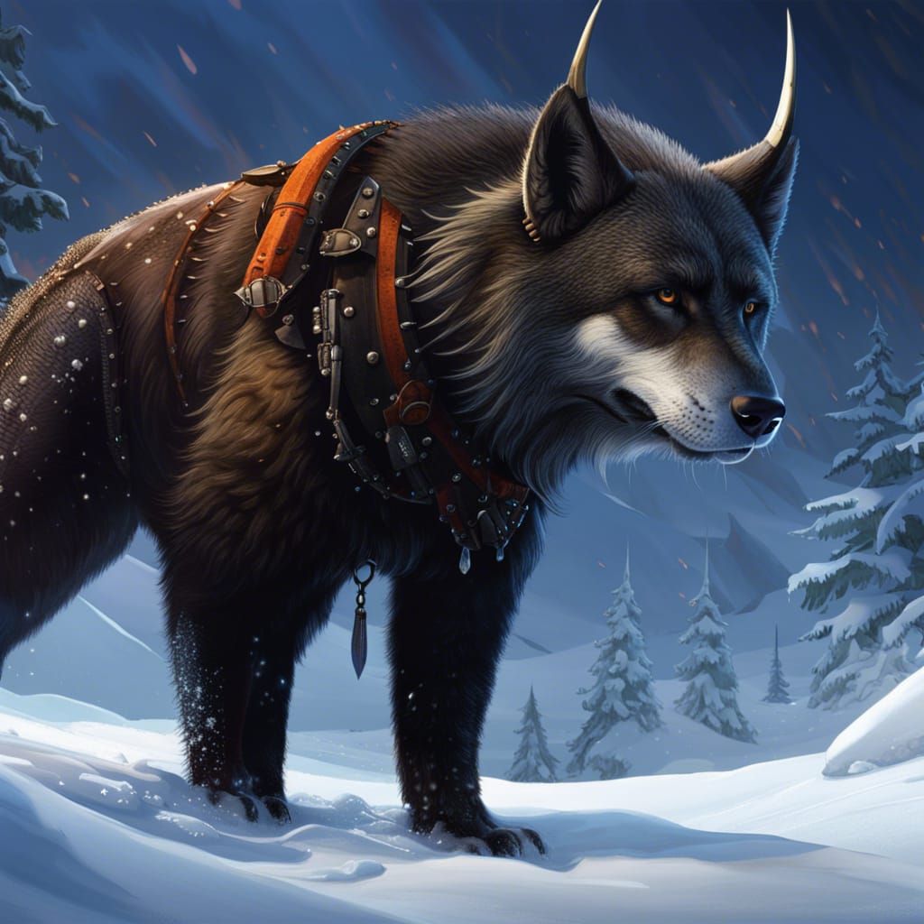 Dark Fantasy Winter Trap in Cyberpunk Style