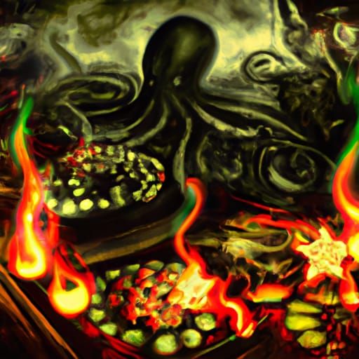 Salem Witch Trials with a Octopus