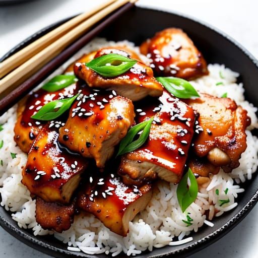 Appetizing Close-Up of Sweet-and-Sour Chicken
