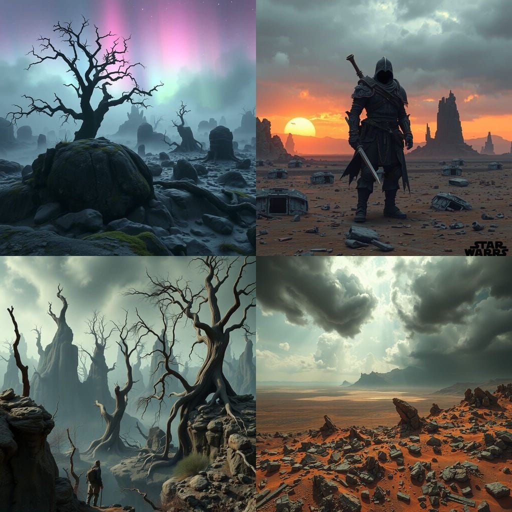 Wild Wared Landscape in Vibrant Colors