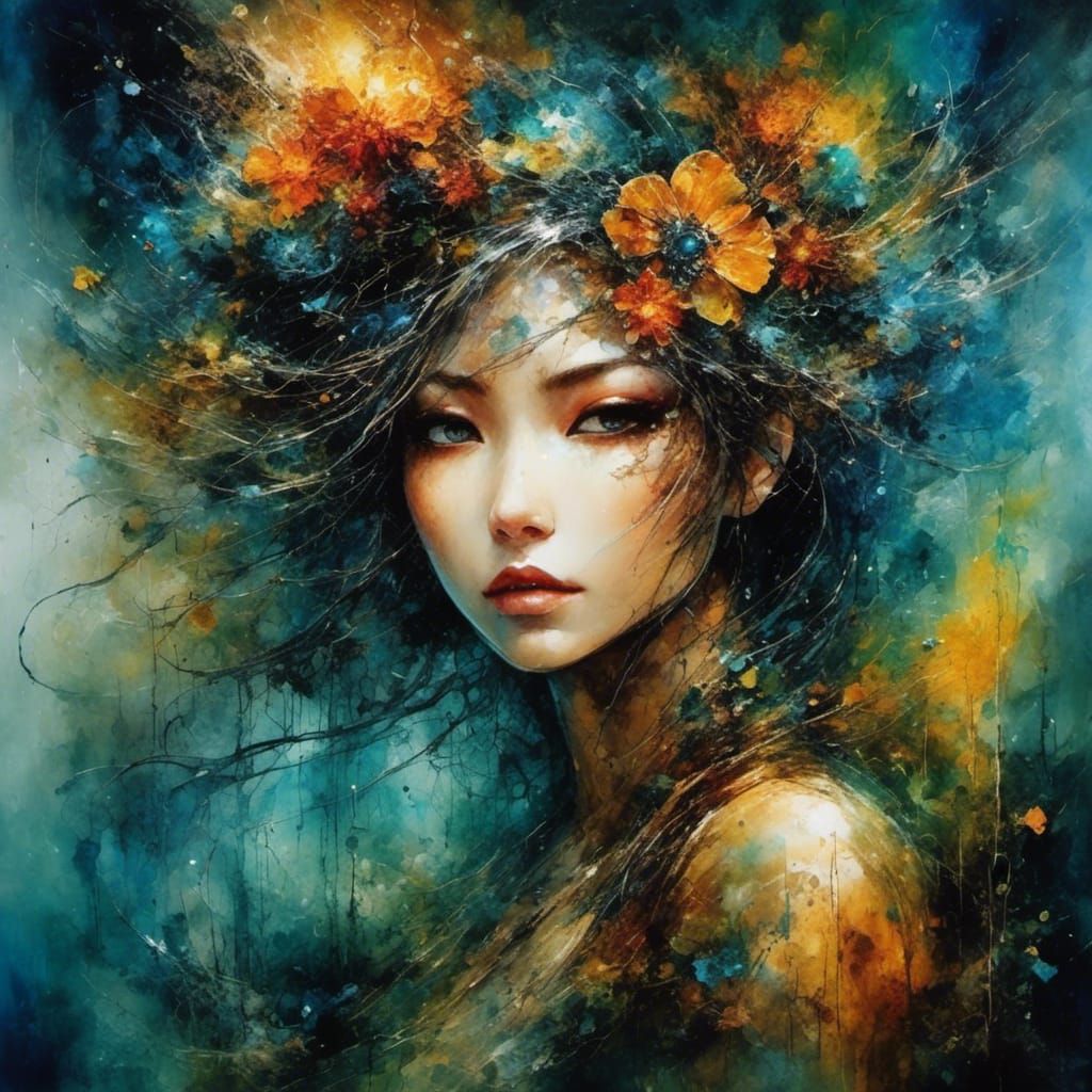 Asian Android in Smoke-Filled Quantum Realm