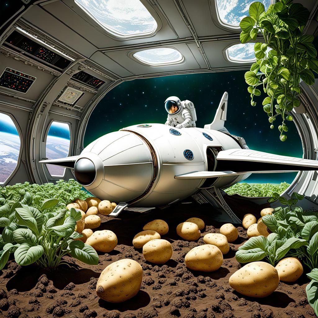 Astronaut Farmers Harvest in Zero Gravity Space Farm