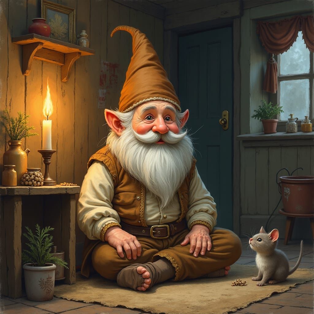 Domovyk: Ukrainian Spirit in Cozy Cottage