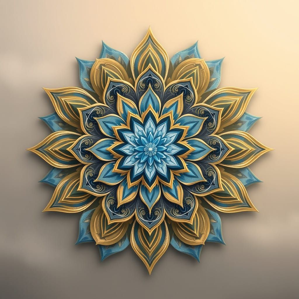 Sacred Geometry Lotus Blooms in Futuristic Harmony