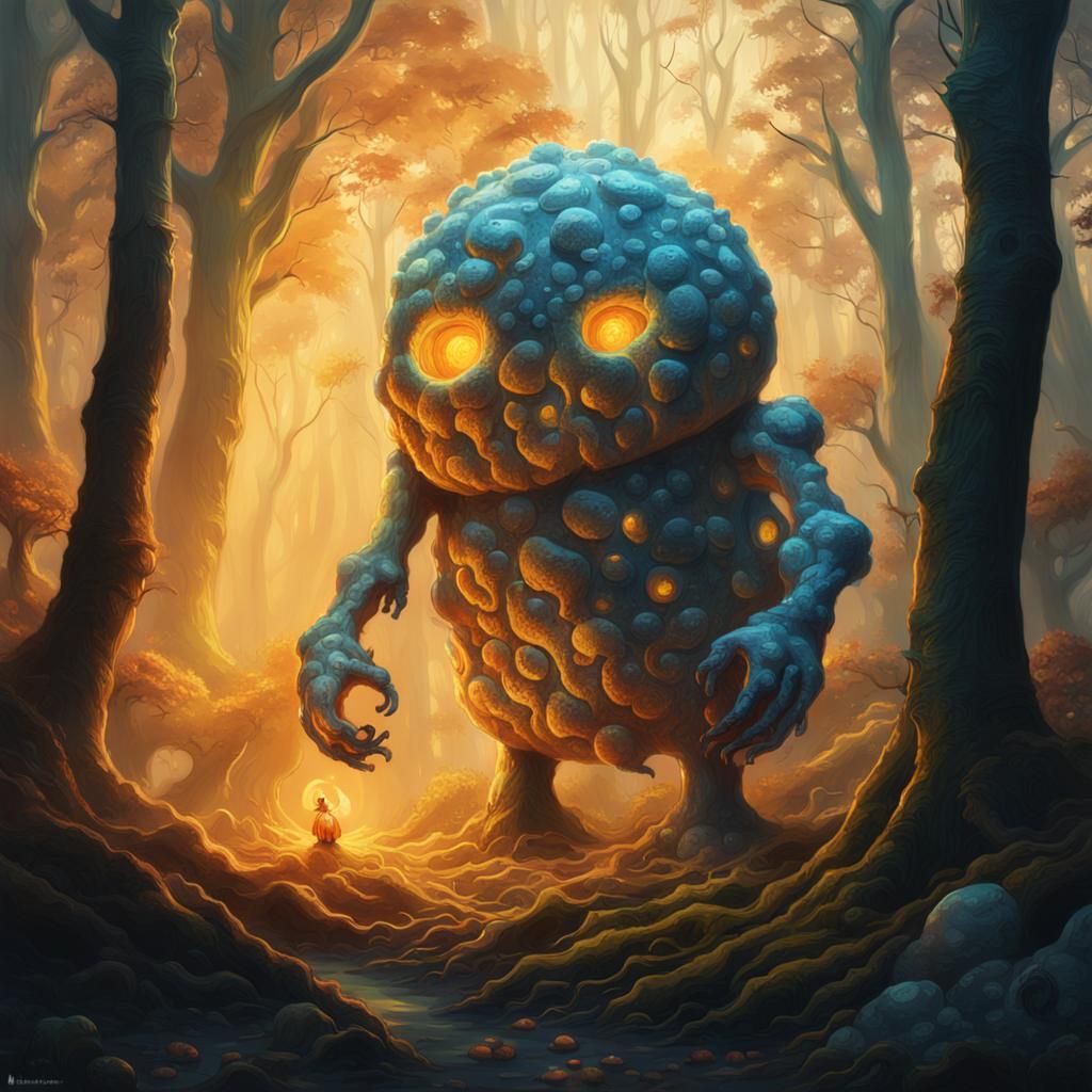 Warmth of the Golden Golem in Mystic Forest