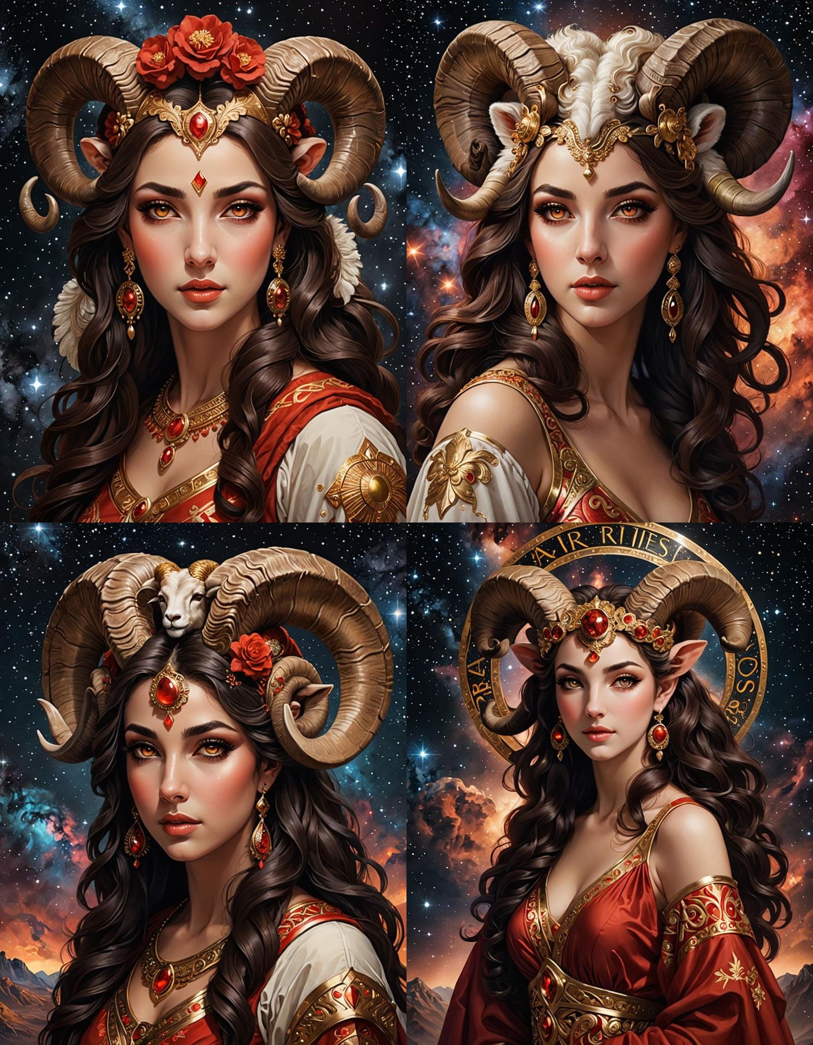 Aries Goddess in Radiant Beauty
